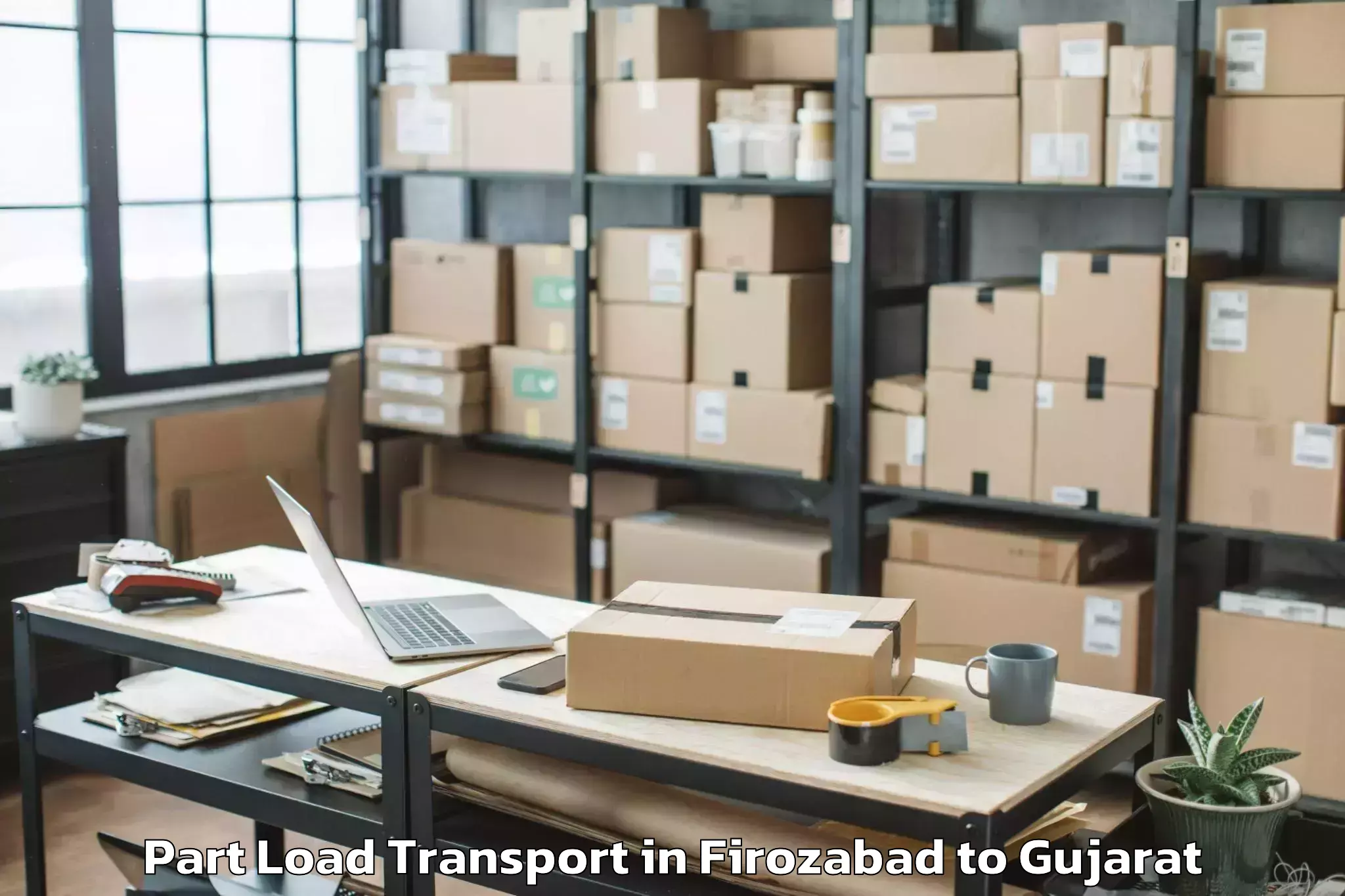 Get Firozabad to Abhilashi University Rajkot Part Load Transport